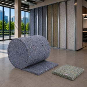 aQsticpad aislamiento termoacústico fabricado con fibras textiles recicladas